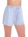 COMMANDO COTTON VOILE PLEATED SHORT IN SOFT BLUE