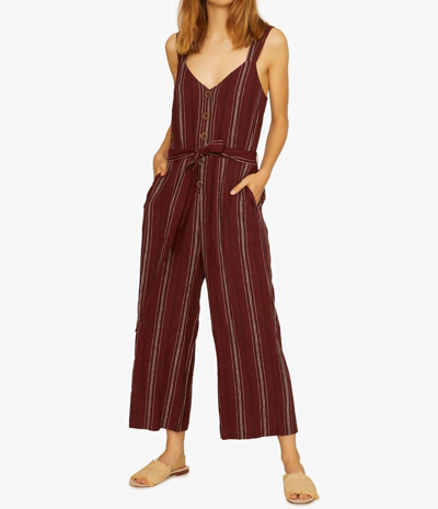Sanctuary Sedona Womens Wide Leg V-neck Jumpsuit In Red