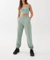 P.e Nation Grand Stand Track Pant In Iceberg Green In Grey