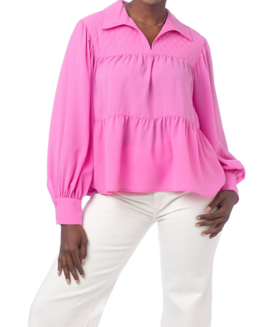 Crosby By Mollie Burch Josie Top In Bright Orchid In Multi