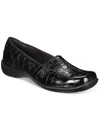 Easy Street Purpose Womens Faux Leather Square Toe Loafers In Black