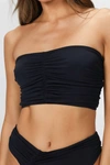 BETH RICHARDS SOLID DELREY BIKINI TOP IN BLACK