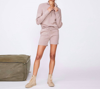MONROW CASHMERE BLEND SWEATER SHORTS IN CLAY