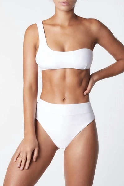 It's Now Cool Asymmetric One Shoulder Bikini Top In White