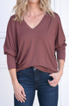 GENTLE FAWN ROUSSEAU TOP IN BURGUNDY