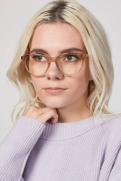 Baxter Blue Lola Eyeglass In Champagne In Beige