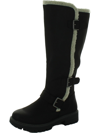 Cliffs By White Mountain Merritt Womens Microfiber Faux Fur Knee-high Boots In Black