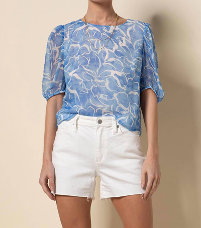 Tart Collections Paige Blouse In Floral Wash In Purple