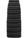 Alexander Mcqueen High-waisted Rib-knit Midi Skirt In Black