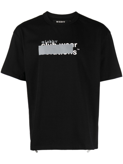 Misbhv Access Denied Cotton T-shirt In Black
