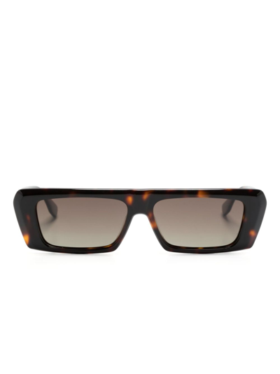 District Vision Square-frame Tinted Sunglasses In Brown