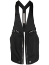 Rick Owens Bauhaus Open-front Vest In Black