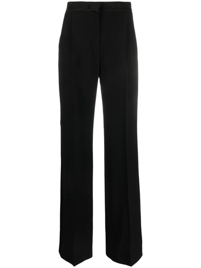 Alberta Ferretti Tailored-cut Wide-leg Trousers In Black