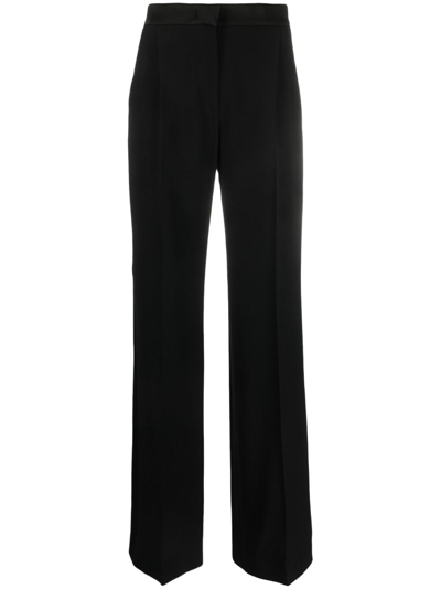 Alberta Ferretti Tailored-cut Wide-leg Trousers In Nero