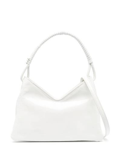 Staud Valerie Leather Shoulder Bag In White
