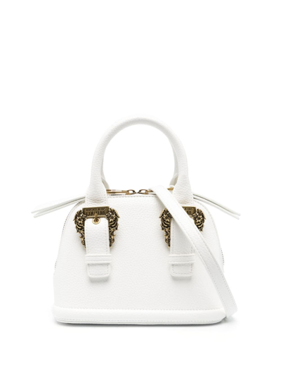 Versace Jeans Couture Baroque-buckle Tote Bag In White