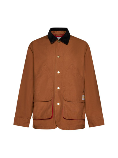 Carhartt Wip Buttoned Long In Brown