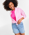 On 34th Plus Size Collared Button-down Shirt, Created For Macy's In Sweet Berry Cmb