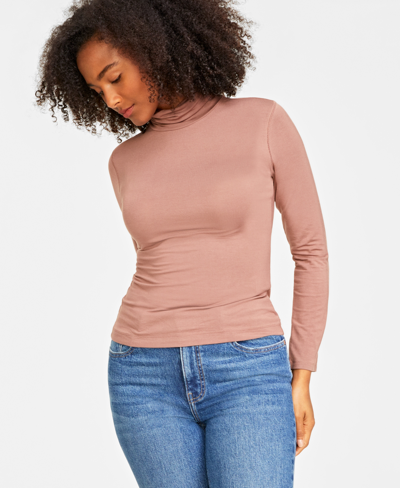 On 34th Women's Modal Long Sleeve Turtleneck, Created For Macy's In Myristica