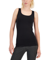 Inc International Concepts Women's Seamless Layering Tank Top, Created For Macy's In Deep Black