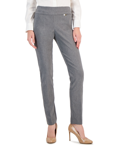 Inc International Concepts Women's Tummy-control Mid-rise Skinny Pants, Regular, Long & Short Lengths, Created For Macy's In Medium Heather Grey