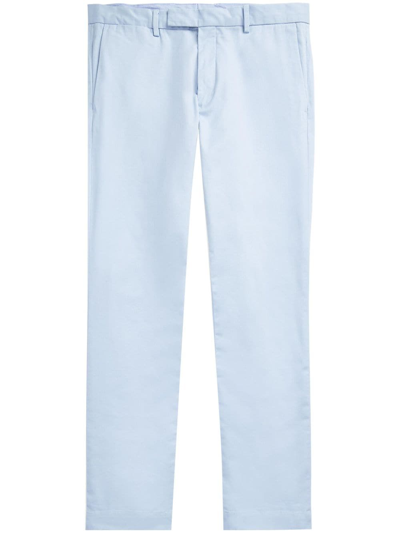 Polo Ralph Lauren Logo-tag Cotton Trousers In Blue