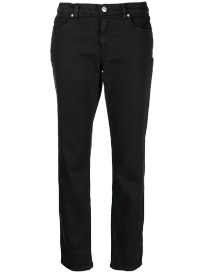 P.a.r.o.s.h Mid-rise Slim-cut Jeans In Black