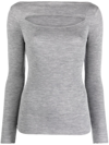 P.A.R.O.S.H CUT-OUT RIBBED WOOL JUMPER