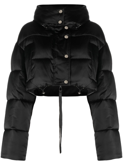 P.a.r.o.s.h Cropped Padded Jacket In Black
