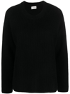 P.a.r.o.s.h Ribbed-knit Cashmere Sweatshirt In Black