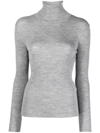 P.A.R.O.S.H HIGH-NECK RIBBED-KNIT WOOL TOP