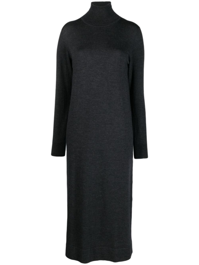 P.A.R.O.S.H ROLL-NECK LONG-SLEEVED DRESS