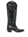 P.A.R.O.S.H WESTERN 60MM LEATHER KNEE-HIGH BOOTS