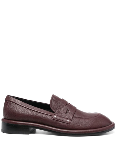 Agl Attilio Giusti Leombruni Alison 30mm Leather Loafers In Red