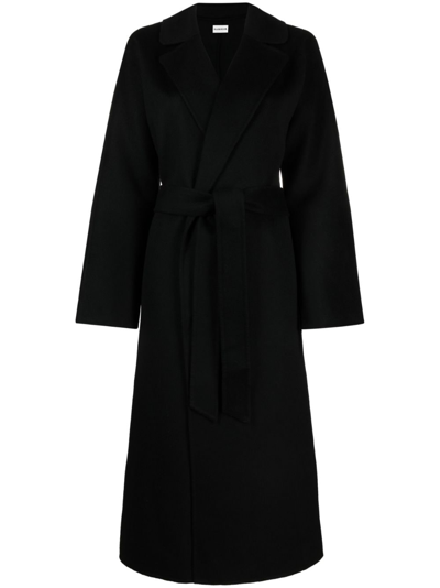 P.a.r.o.s.h Fringe-detailed Wool Coat In Black