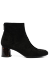 AGL ATTILIO GIUSTI LEOMBRUNI VETA PRECIOUS 55MM SUEDE ANKLE BOOTS