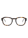 Eyewear By David Beckham Tortoiseshell Round-frame Glasses In Brown
