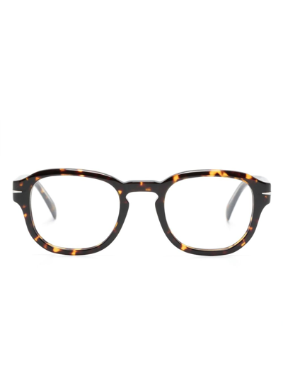 Eyewear By David Beckham Tortoiseshell Round-frame Glasses In Brown