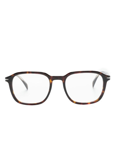 Eyewear By David Beckham Db 1084 Square-frame Glasses In Brown