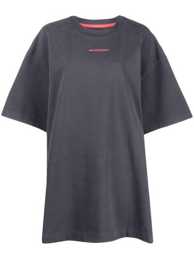 Monochrome Logo-print Cotton T-shirt In Grey