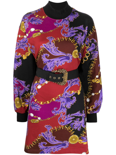 Versace Jeans Couture Chain Couture Minidress In Red