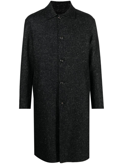 LARDINI SINGLE-BREASTED MARLED COAT