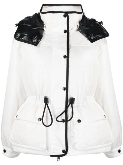 Moncler Hooded Puffer Jacket In White