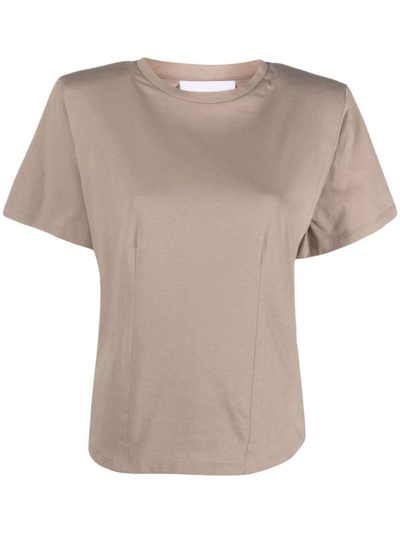 Nude Crew-neck Cotton T-shirt In Neutrals