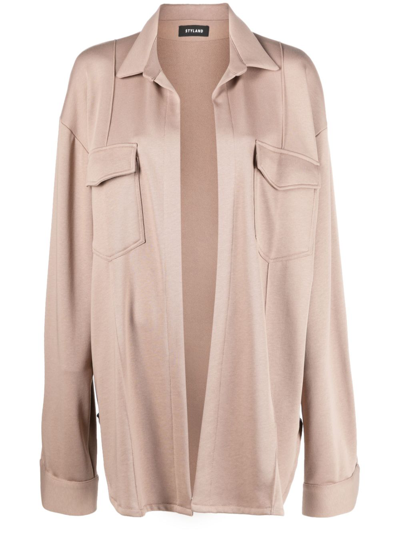 Styland Long-sleeved Cotton Shirt In Neutrals