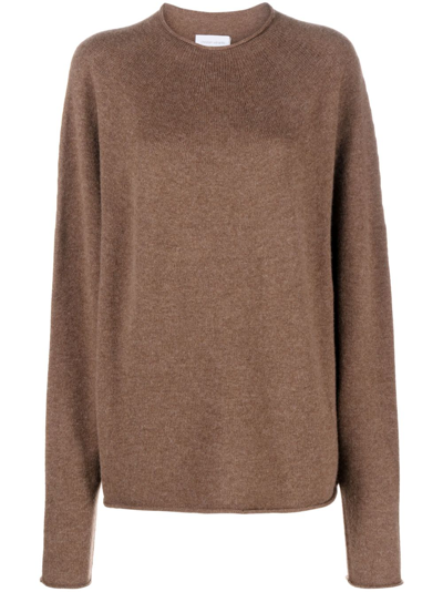 Christian Wijnants Kishik Wool-cashmere Blend Jumper In Brown