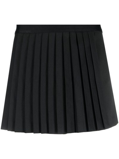 Maje Straight-fit Pleated Shorts In Black