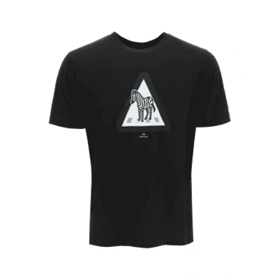 Paul Smith Zebra Hazard Graphic T-shirt Size: Xxl, Col: Black