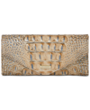 Brahmin Veronica Melbourne Croc Embossed Leather Envelope Wallet In Cliffside