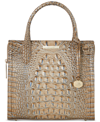 Brahmin Small Caroline Croc Embossed Leather Satchel In Cliffside